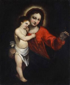 Orazio De Ferrari - Madonna dl Rosario