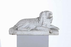 Raffaello Romanelli, Ambito di - Cane accucciato