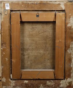 Scuola lombarda del XVIII-XIX secolo Paesaggio fluviale con viandanti  - Asta Dimore italiane - Associazione Nazionale - Case d'Asta italiane