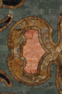 Tavolo in legno lastronato in marmi colorati. XIX-XX secolo  - Asta Dimore italiane - Associazione Nazionale - Case d'Asta italiane