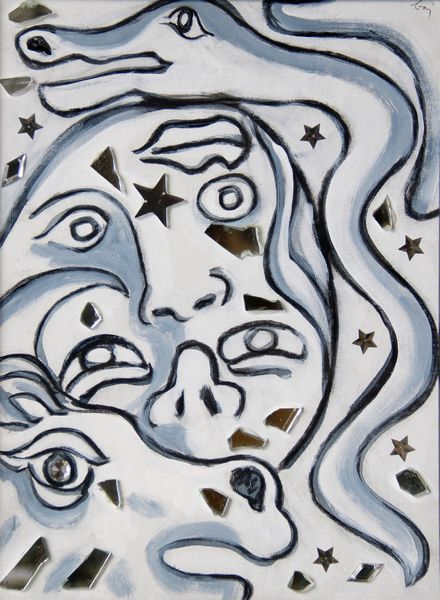 ENRICO BAJ : Nella foresta degli specchi (Seil-Kor e Nina si avventurarono nella foresta degli specchi)  - Asta Arte Moderna e Contemporanea - Associazione Nazionale - Case d'Asta italiane