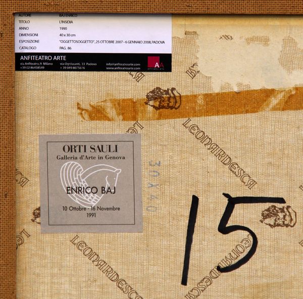 ENRICO BAJ : Nella foresta degli specchi (Seil-Kor e Nina si avventurarono nella foresta degli specchi)  - Asta Arte Moderna e Contemporanea - Associazione Nazionale - Case d'Asta italiane