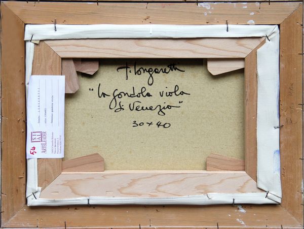 Trento Longaretti : La gondola viola di Venezia  - Asta Arte Moderna e Contemporanea - Associazione Nazionale - Case d'Asta italiane