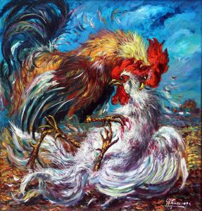 GIOVAN FRANCESCO GONZAGA - Galli in lotta