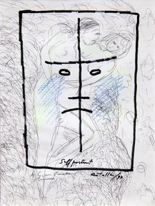 MIMMO ROTELLA - Self portrait