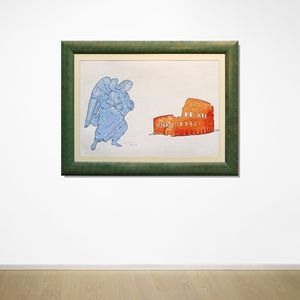 RENATO MAMBOR : Angelo e Colosseo  - Asta Arte Moderna e Contemporanea - Associazione Nazionale - Case d'Asta italiane
