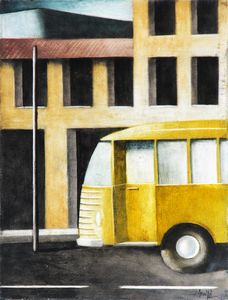 MARCELLO SCUFFI : Taxi bus - Lisboa  - Asta Arte Moderna e Contemporanea - Associazione Nazionale - Case d'Asta italiane