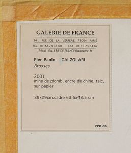 Pier Paolo Calzolari : Brosses  - Asta Arte Moderna e Contemporanea - Associazione Nazionale - Case d'Asta italiane