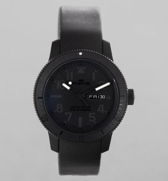 FORTIS - B-42 Black<BR>Cosmonauts Black & Black Limited Edition  - Asta Watches - Associazione Nazionale - Case d'Asta italiane