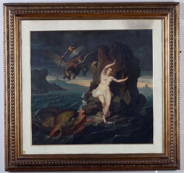 Scuola del XIX secolo Angelica e Ruggero  - Asta Dipinti Antichi - Associazione Nazionale - Case d'Asta italiane