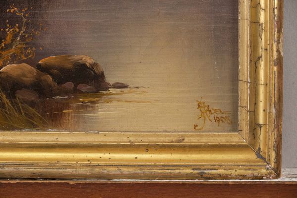 Scuola dell'inizio del XX secolo Paesaggi fluviali  - Asta Dipinti Antichi - Associazione Nazionale - Case d'Asta italiane