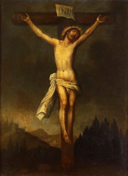 Scuola del XVIII secolo Crocifissione  - Asta Dipinti Antichi - Associazione Nazionale - Case d'Asta italiane