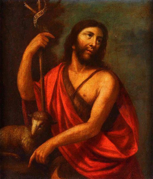 Scuola del XVII secolo Cristo e San Giovanni Battista  - Asta Dipinti Antichi - Associazione Nazionale - Case d'Asta italiane
