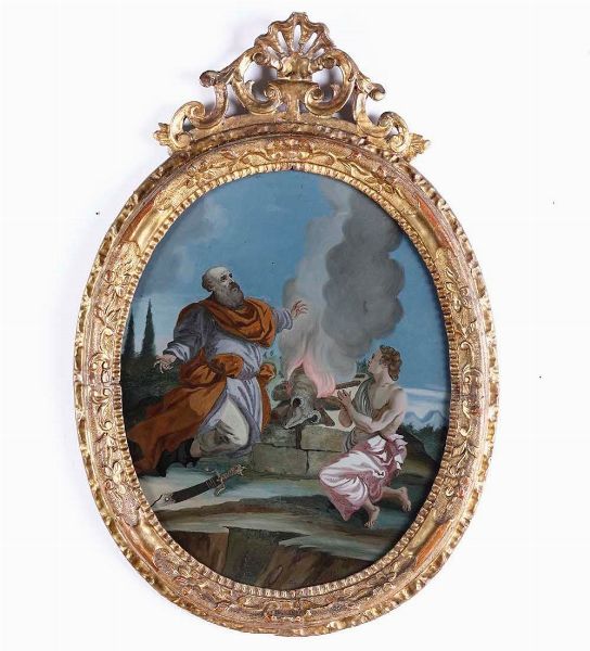 Scuola napoletana del XVIII secolo Episodi biblici  - Asta Dipinti Antichi - Associazione Nazionale - Case d'Asta italiane