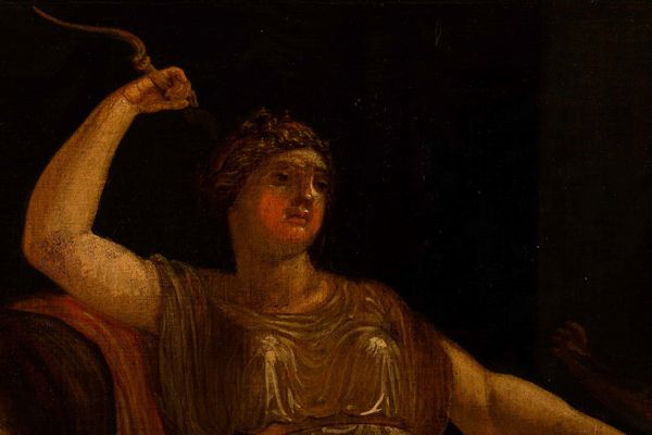 Scuola neoclassica del XIX secolo Venere e Amore  - Asta Dipinti Antichi - Associazione Nazionale - Case d'Asta italiane