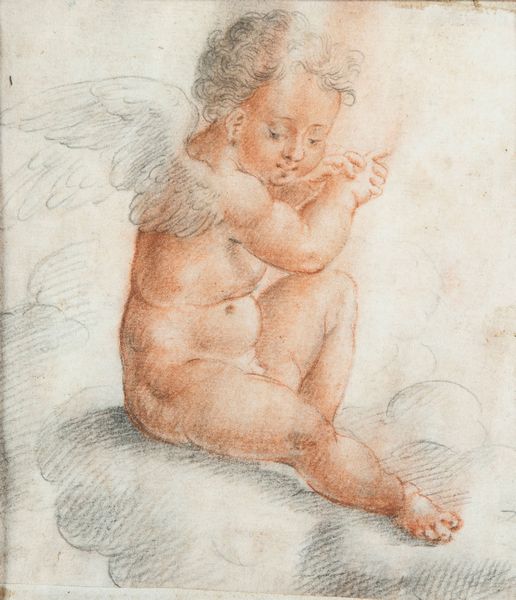 Scuola romana del XVII secolo Figura di putto  - Asta Dipinti Antichi - Associazione Nazionale - Case d'Asta italiane
