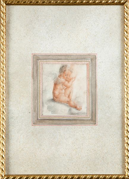 Scuola romana del XVII secolo Figura di putto  - Asta Dipinti Antichi - Associazione Nazionale - Case d'Asta italiane