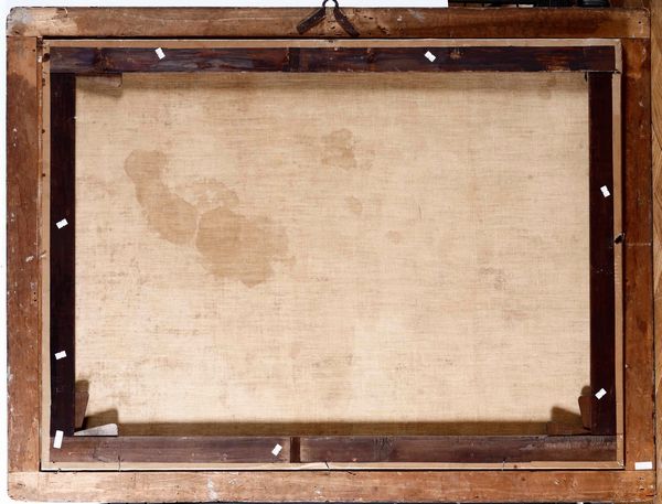 Scuola del XVIII secolo Veduta di porto con imbarcazioni  - Asta Dipinti Antichi - Associazione Nazionale - Case d'Asta italiane