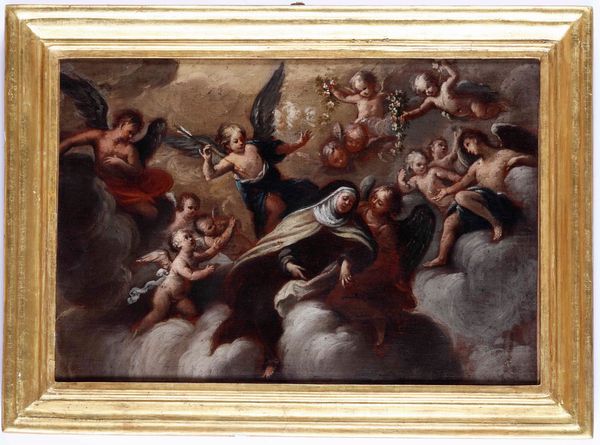 Scuola del XVII secolo Estasi di Santa Teresa d'Avila  - Asta Dipinti Antichi - Associazione Nazionale - Case d'Asta italiane