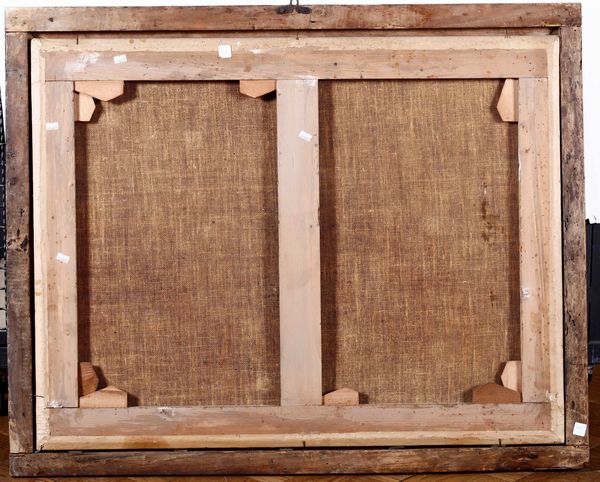 Scuola del XVIII secolo Paesaggio costiero con naufragio  - Asta Dipinti Antichi - Associazione Nazionale - Case d'Asta italiane