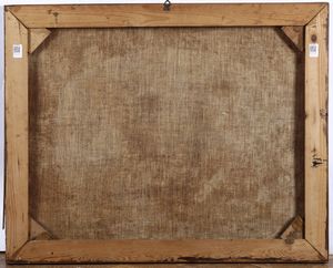 Carlo Antonio Procaccini, nei modi di : Paesaggio con architetture entro ghirlanda di fiori  - Asta Dipinti Antichi - Associazione Nazionale - Case d'Asta italiane