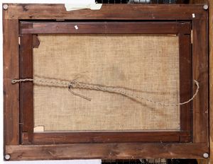 Scuola veneta del XVIII secolo Paesaggio con figure e rovine  - Asta Dipinti Antichi - Associazione Nazionale - Case d'Asta italiane