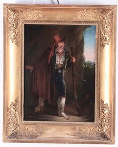 Scuola dell'Italia centro-meridionale del XIX secolo Figure di briganti  - Asta Dipinti Antichi - Associazione Nazionale - Case d'Asta italiane