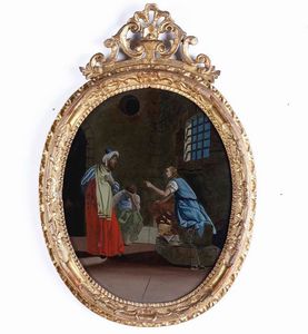 Scuola napoletana del XVIII secolo Episodi biblici  - Asta Dipinti Antichi - Associazione Nazionale - Case d'Asta italiane