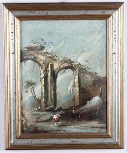 Francesco Guardi, alla maniera di - Paesaggi con rovine e figure