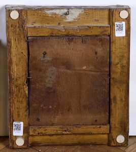 Scuola veneto-cretese del XVII secolo Sacra Famiglia  - Asta Dipinti Antichi - Associazione Nazionale - Case d'Asta italiane