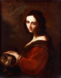 Salvator Rosa, Attribuito a - Giuditta con la testa di Oloferne