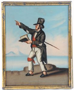 Scuola del XIX secolo Scene napoletane  - Asta Dipinti Antichi - Associazione Nazionale - Case d'Asta italiane