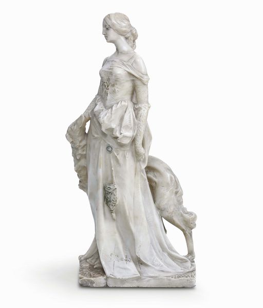 Arte del XIX-XX secolo Dama con levriero  - Asta Scultura del XIX e XX secolo - Associazione Nazionale - Case d'Asta italiane