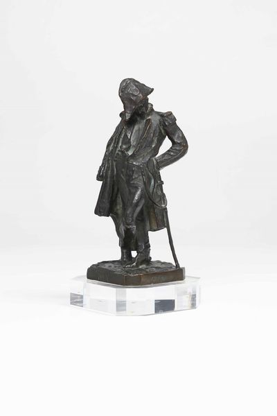 Giuseppe Grandi (1843-1891/94) Il maresciallo Ney  - Asta Scultura del XIX e XX secolo - Associazione Nazionale - Case d'Asta italiane