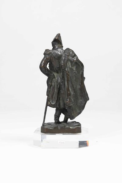 Giuseppe Grandi (1843-1891/94) Il maresciallo Ney  - Asta Scultura del XIX e XX secolo - Associazione Nazionale - Case d'Asta italiane