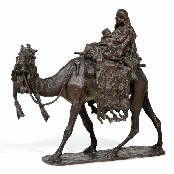 Ernesto Bazzaro, Attribuito a : Maternit� Beduina  - Asta Scultura del XIX e XX secolo - Associazione Nazionale - Case d'Asta italiane