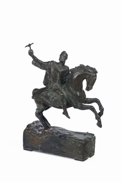 Giannino Castiglioni (Milano 1884 - Lierna 1971) Il Crociato  - Asta Scultura del XIX e XX secolo - Associazione Nazionale - Case d'Asta italiane