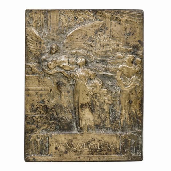 Egidio Boninsegna : Commemorazione del IV Novembre  - Asta Scultura del XIX e XX secolo - Associazione Nazionale - Case d'Asta italiane