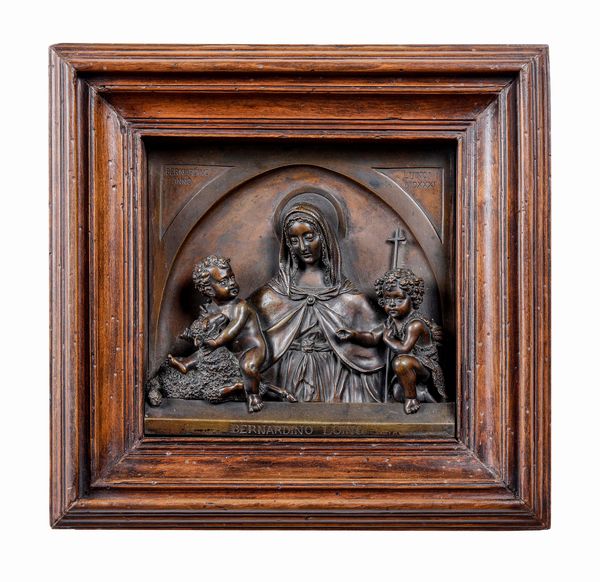 Omaggio a Bernardino Luini. Rilievo in bronzo. Fonderia Pandiani Milano  - Asta Scultura del XIX e XX secolo - Associazione Nazionale - Case d'Asta italiane