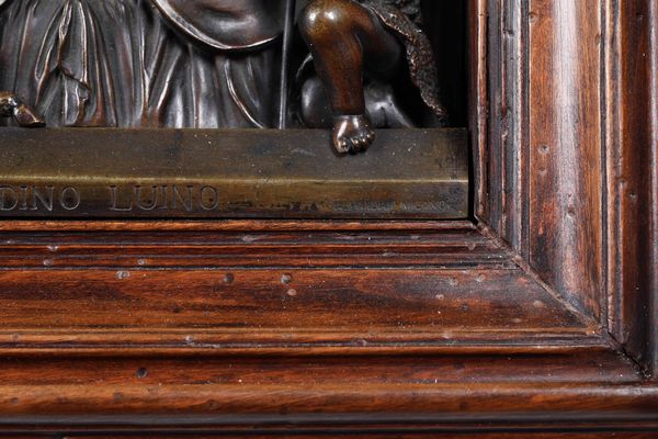 Omaggio a Bernardino Luini. Rilievo in bronzo. Fonderia Pandiani Milano  - Asta Scultura del XIX e XX secolo - Associazione Nazionale - Case d'Asta italiane