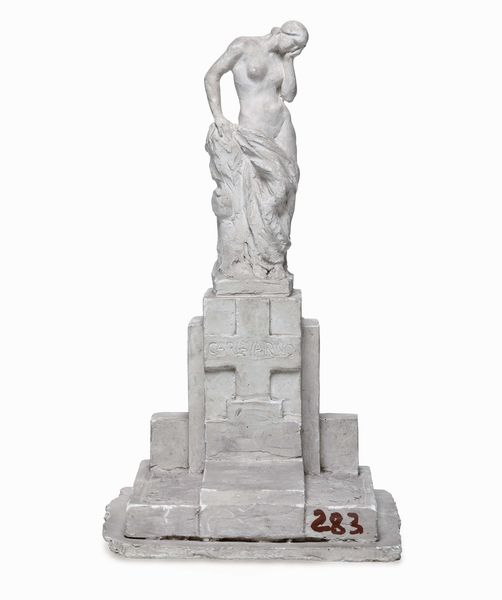 Antonio Maria Morera : Bozzetto per monumento Carlevarino  - Asta Scultura del XIX e XX secolo - Associazione Nazionale - Case d'Asta italiane