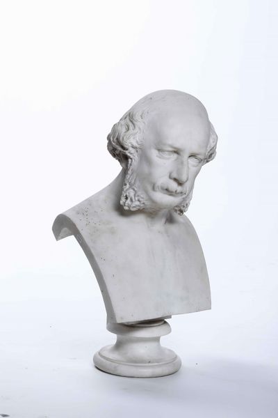 Adelaide Pandiani Maraini : Busto virile  - Asta Scultura del XIX e XX secolo - Associazione Nazionale - Case d'Asta italiane