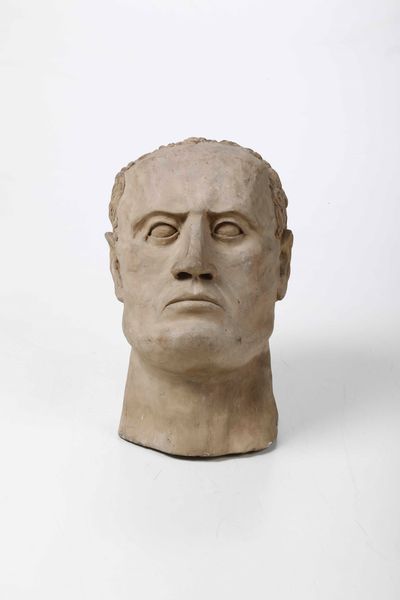 A. Canonichetti (Documentato in Umbria (Assisi?), inizi XX secolo) Testa di Benito Mussolini. 1932-33  - Asta Scultura del XIX e XX secolo - Associazione Nazionale - Case d'Asta italiane