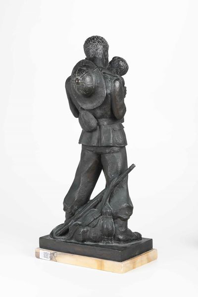 Biagio Poidmani : Il legionario partente  - Asta Scultura del XIX e XX secolo - Associazione Nazionale - Case d'Asta italiane
