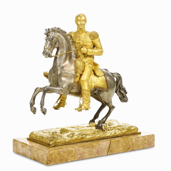 Fonditore del XIX secolo Francesco II di Borbone a cavallo  - Asta Scultura del XIX e XX secolo - Associazione Nazionale - Case d'Asta italiane