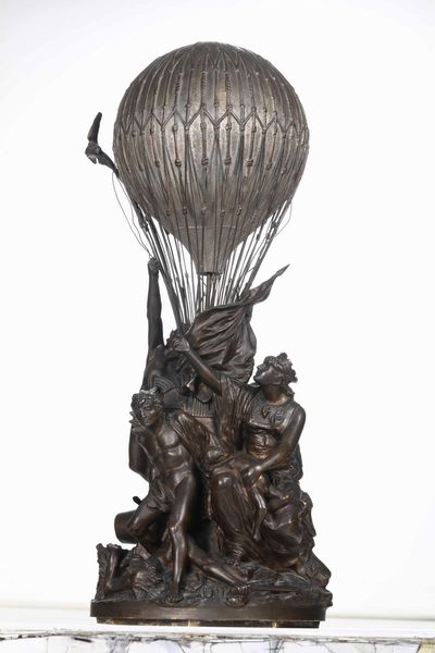 Fr�d�ric-Auguste Bartholdi (Colmar, 1834 � Parigi, 1904) Monumento agli aeronauti dell'assedio di Parigi  - Asta Scultura del XIX e XX secolo - Associazione Nazionale - Case d'Asta italiane