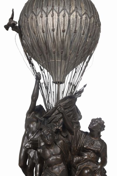Frdric-Auguste Bartholdi (Colmar, 1834  Parigi, 1904) Monumento agli aeronauti dell'assedio di Parigi  - Asta Scultura del XIX e XX secolo - Associazione Nazionale - Case d'Asta italiane