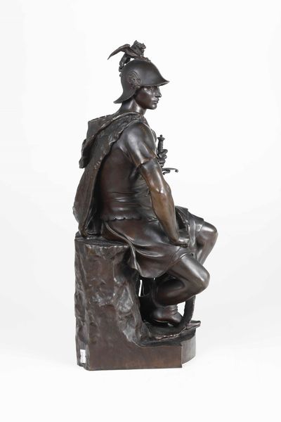 Paul Dubois : Il coraggio militare  - Asta Scultura del XIX e XX secolo - Associazione Nazionale - Case d'Asta italiane