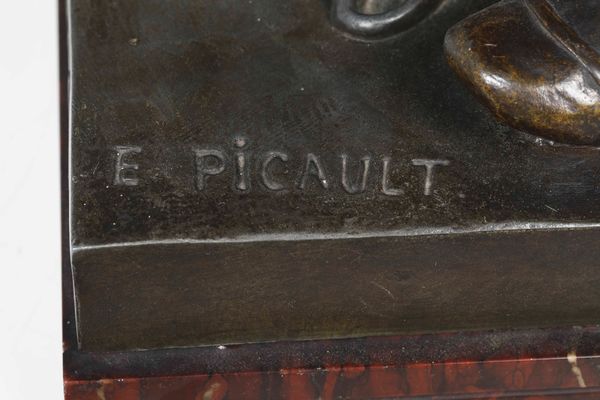 Emile Louis Picault (1833-1915). Francia XIX-XX secolo Le travail  - Asta Scultura del XIX e XX secolo - Associazione Nazionale - Case d'Asta italiane
