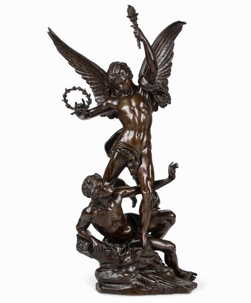 Charles Vital-Cornu : La Victoire Triomphante or Le R�veil du G�nie  - Asta Scultura del XIX e XX secolo - Associazione Nazionale - Case d'Asta italiane